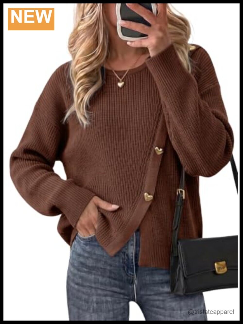 Women's Chunky Knit Pullover Sweater Oversized Long Sleeve Crew Neck Fall Tunic